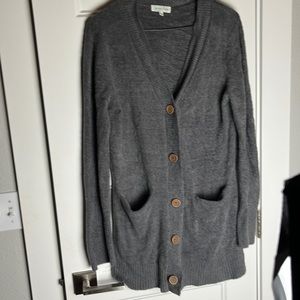 Grace & Lace bambu boyfriend cardigan grey size Medium
